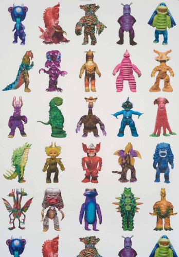 Tapeta potwory Pierre Frey FP592002 Monster Family Blanc Les Dessins 4