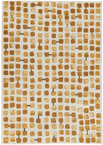Dywan geometryczny drobne kwadraty Louis De Poortere 9346 COBBLESTONE PEACH PARTY