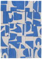 Dywan geometryczny retro Louis De Poortere 9358 PAPERCUT CAMPANULA
