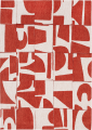 Dywan geometryczny retro Louis De Poortere 9364 PAPERCUT RUST