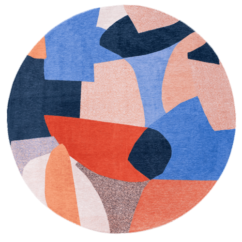 Dywan okrągły abstrakcyjny Louis De Poortere 9368 SHAPES CARPE DIEM ROUND