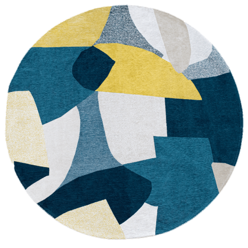 Dywan okrągły abstrakcyjny Louis De Poortere 9369 SHAPES DUCK SONG ROUND