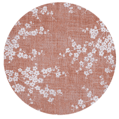 Dywan okrągły kwiaty Louis De Poortere 9371 SAKURA COPPER PINK ROUND