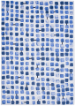Dywan geometryczny drobne kwadraty Louis De Poortere 9348 COBBLESTONE AMPARO BLUES