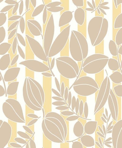 Tapeta liście i paski Casadeco ECHA 89821212 Ramatuelle Echappee Belle