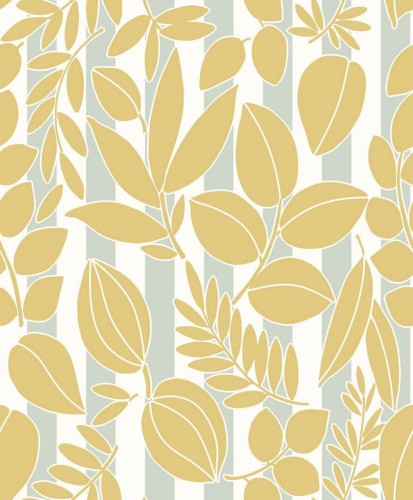 Tapeta liście i paski Casadeco ECHA 89822606 Ramatuelle Echappee Belle