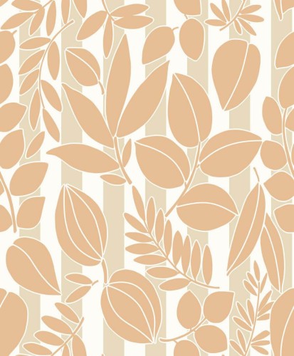 Tapeta liście i paski Casadeco ECHA 89823131 Ramatuelle Echappee Belle