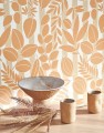 Tapeta liście i paski Casadeco ECHA 89823131 Ramatuelle Echappee Belle