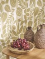 Tapeta liście i paski Casadeco ECHA 89827101 Ramatuelle Echappee Belle