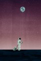 Fototapeta astronauta na księżycu Wall&Deco WDWM2402 Walking with the Moon Contemporary 2024