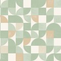 Tapeta geometryczna retro Caselio GNL2 105360776 Happiness Green Life 2