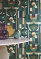 Tapeta geometryczna jak witraż Casamance 76250202 Vitrail Faubourg des Lumieres