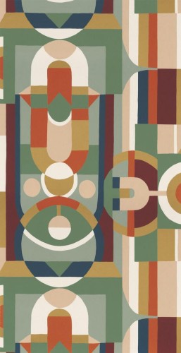 Tapeta geometryczna jak witraż Casamance 76250508 Vitrail Faubourg des Lumieres