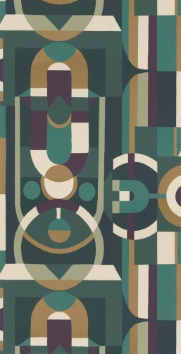 Tapeta geometryczna jak witraż Casamance 76250610 Vitrail Faubourg des Lumieres