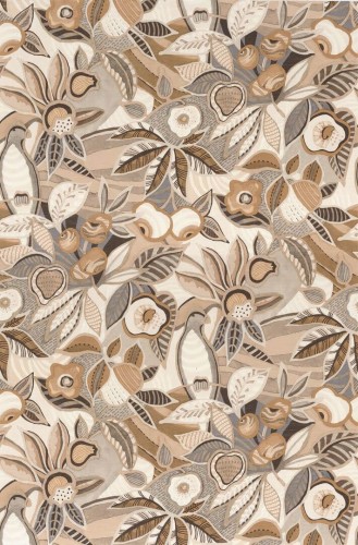 Tapeta rośliny i ptaki Casamance 76300100 Tehuana Casa Azul