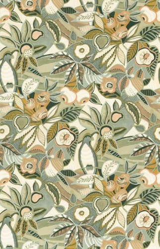 Tapeta rośliny i ptaki Casamance 76300202 Tehuana Casa Azul