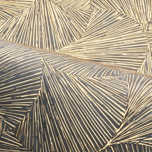 Tapeta metaliczna w stylizowane liście Casamance 76522752 Songket Nature Precieuse – Textures