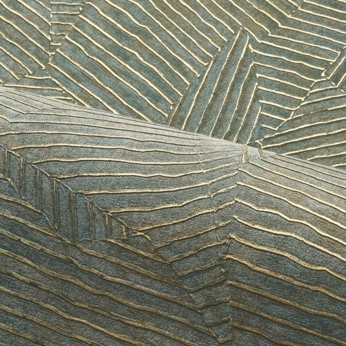 Tapeta metaliczna geometryczna / liście Casamance 76543670 Lore Nature Precieuse – Textures