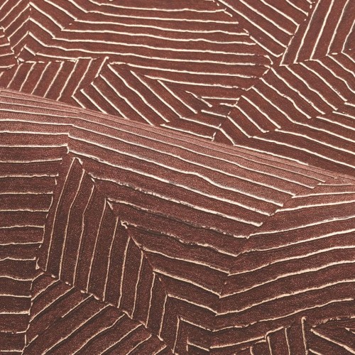 Tapeta metaliczna geometryczna / liście Casamance 76543772 Lore Nature Precieuse – Textures