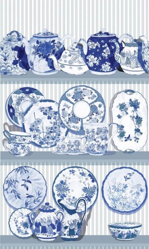 Tapeta chińska porcelana Gastón y Daniela GDW-5769-002 Tea Time Serendipia