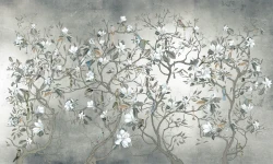 Fototapeta botaniczna drzewa i ptaki Wonderwall Primavera 35030908