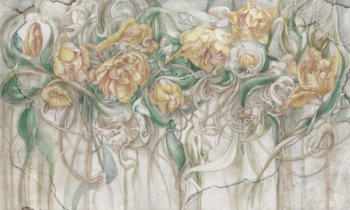 Fototapeta duże kwiaty Wonderwall Rocalle 35030604