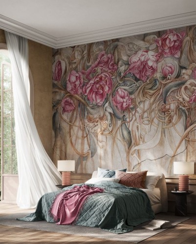 Fototapeta duże kwiaty Wonderwall Rocalle 35030605