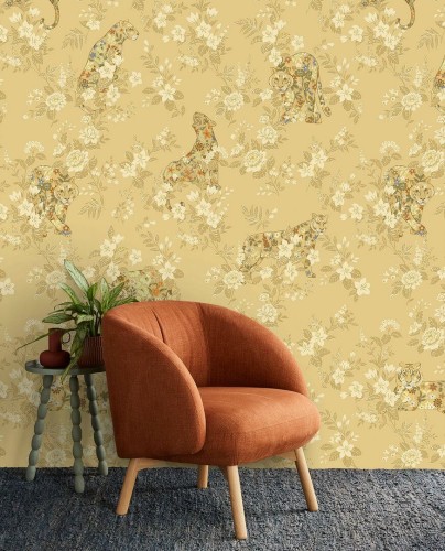 Mural dzikie zwierzęta i kwiaty Eijffinger 333550 Festival