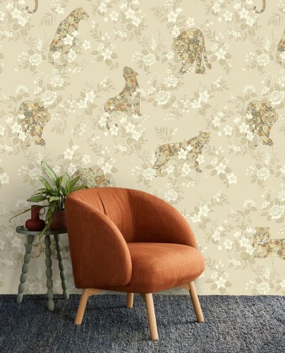 Mural dzikie zwierzęta i kwiaty Eijffinger 333552 Festival