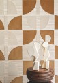 Tapeta geometryczna welur z sizalem Casamance 71370104 Hikari