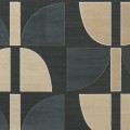 Tapeta geometryczna welur z sizalem Casamance 71370323 Hikari