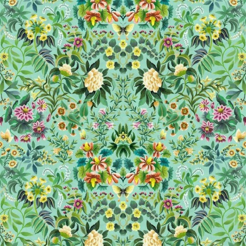 Tkanina bawełniana z botanicznym wzorem Designers Guild FDG3077/03 Damask Ikebana