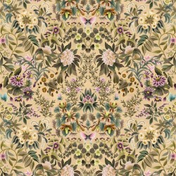 Tkanina bawełniana z botanicznym wzorem Designers Guild FDG3077/05 Damask Ikebana