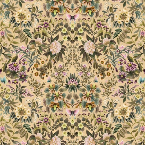 Tkanina bawełniana z botanicznym wzorem Designers Guild FDG3077/05 Damask Ikebana