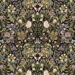 Tkanina welurowa z botanicznym wzorem Designers Guild FDG3078/02 Velvet Ikebana