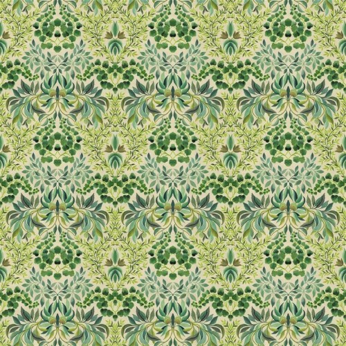 Tkanina bawełniana z roślinnym ornamentem Designers Guild FDG3079/01 Karakusa Ikebana