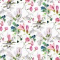 Tkanina bawełniana z kwiatami magnolii Designers Guild FDG3083/02 Japanese Magnolia Ikebana