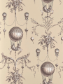 Tapeta balony w stylu toile de jouy Pierre Frey BP300006 Roziere - Fond Uni Collection Anniversaire 1823-2023