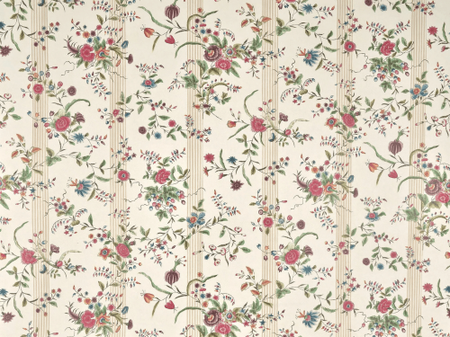 Tapeta rośliny i paski Pierre Frey BP379001 Vert-Bois Rayure Collection Anniversaire 1823-2023