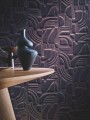 Tapeta tekstylna geometryczna 3D welur Casamance 71490113 Arcane