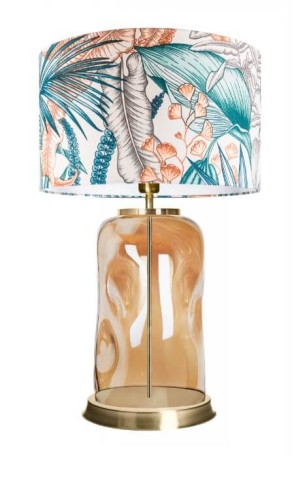 Lampa stołowa Ruu Table Lister Amber Brass