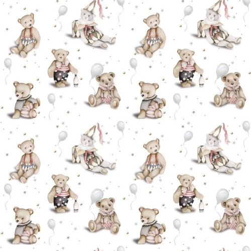 Tapeta misie Teddy Bears Small / Toys From The Attic Dekornik DEKO.TAP.169