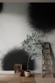 Fototapeta artystyczne kropki Rebel Walls R18733 Ash Dots Graphite Natural Aesthetics