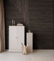 Fototapeta jak drewniane panele Rebel Walls R18771 Woodline Walnut Natural Aesthetics