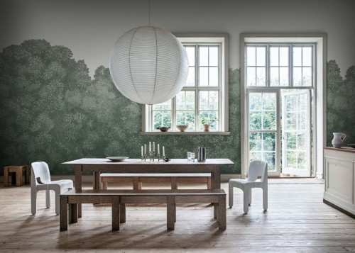 Fototapeta drzewa Rebel Walls R18796 Belle Buisson Turquoise Scenic Landscapes