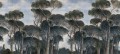 Fototapeta drzewa sosny Rebel Walls R18798 Umbrella Pines Vintage Scenic Landscapes