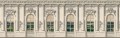 Fototapeta krajobraz w stylu vintage Rebel Walls R18806 Ballroom Windows Vintage Scenic Landscapes