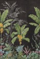 Fototapeta tropikalna bananowce Rebel Walls R18832 Banana Tree Jungle Black Scenic Landscapes