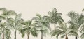 Fototapeta palmowe drzewa Rebel Walls R18835 Retro Jungle Green Scenic Landscapes