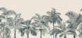 Fototapeta palmowe drzewa Rebel Walls R18837 Retro Jungle Turquoise Scenic Landscapes